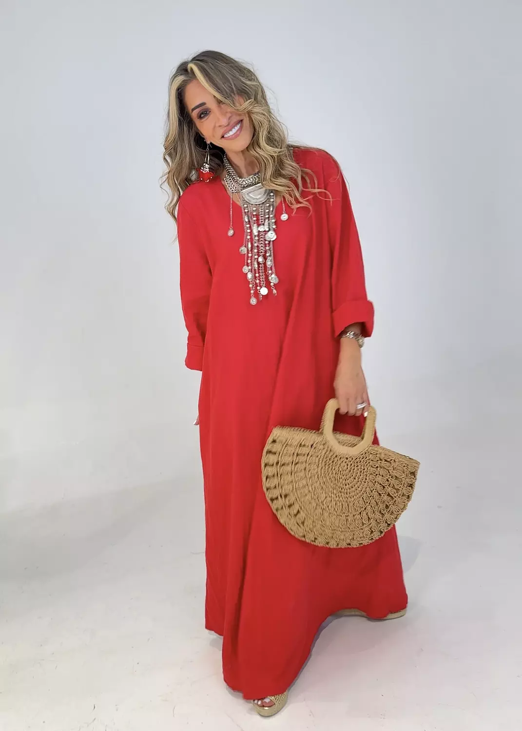 ''Over Size'' Pure Linen Dress  (3182) 23