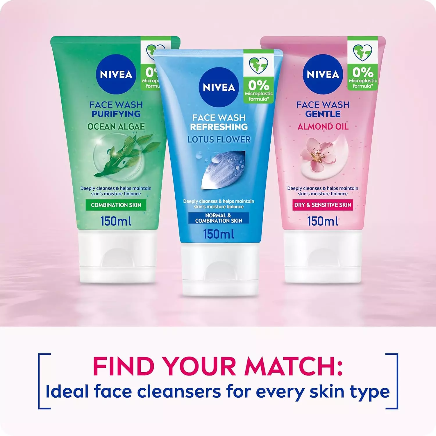 NIVEA GENTLE FACE WASH ALMOND OIL FOR DRY&SENSITIVE SKIN 150 ML 1