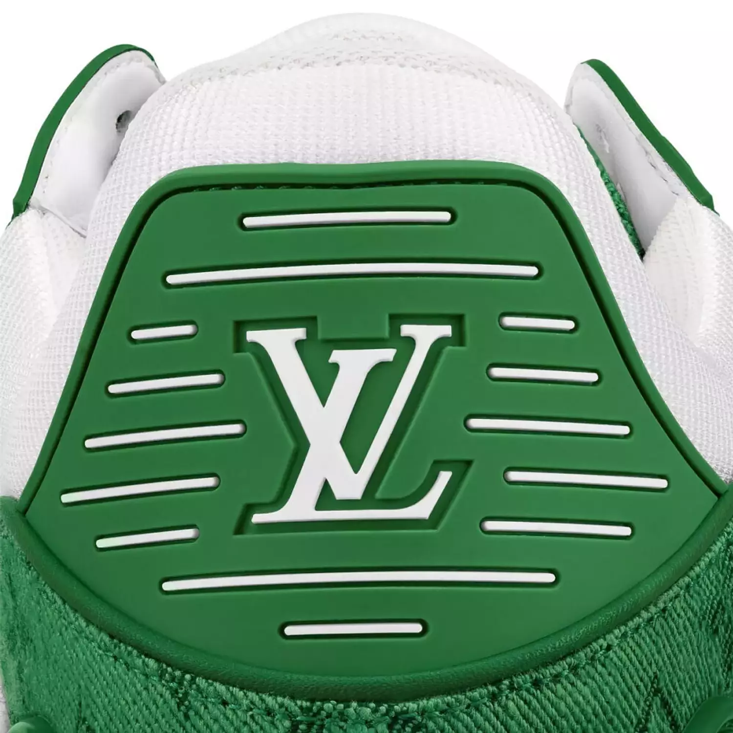 Louis Vuitton Trainer Green Monogram Denim White 5