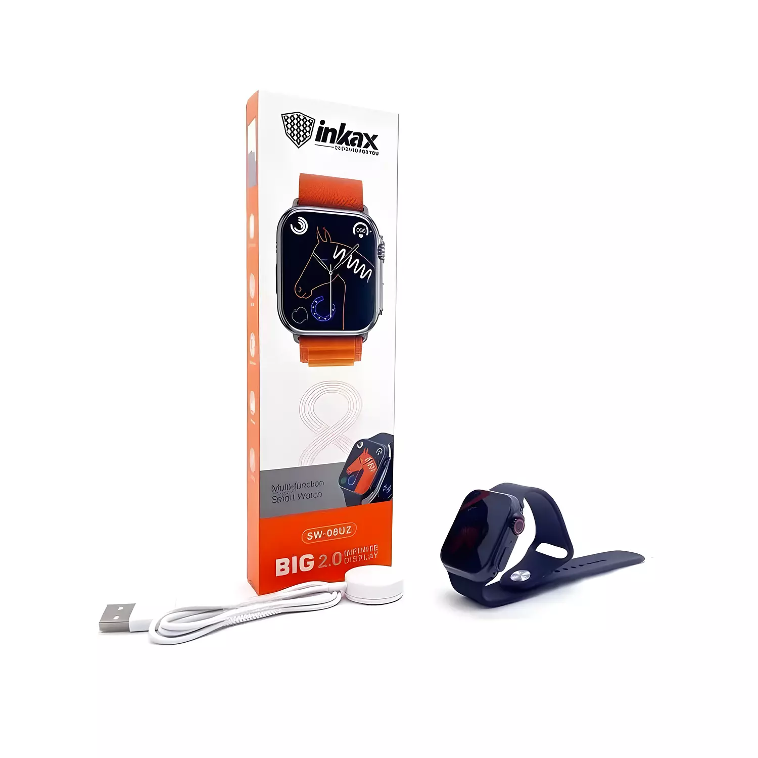 Multifunctional Smart Watch with 2.0-inch Large Screen - Inkax SW-08UZ - Black 3