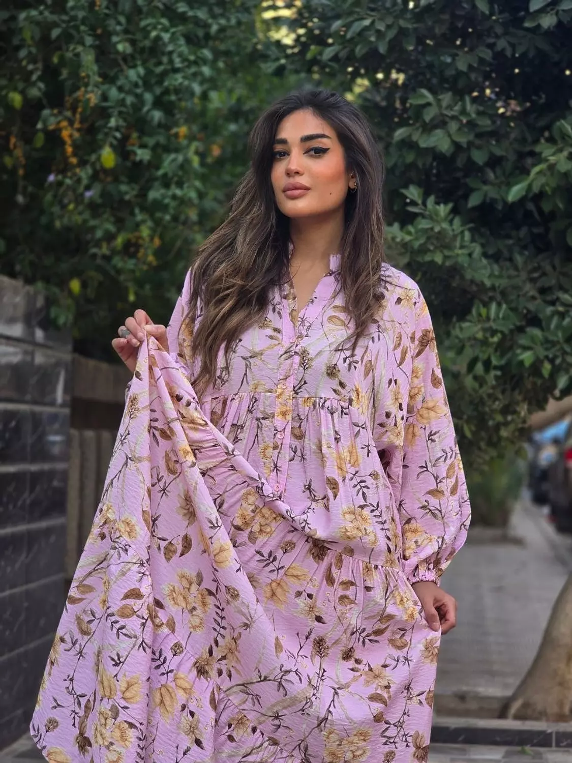 Pink floral dress  hover image