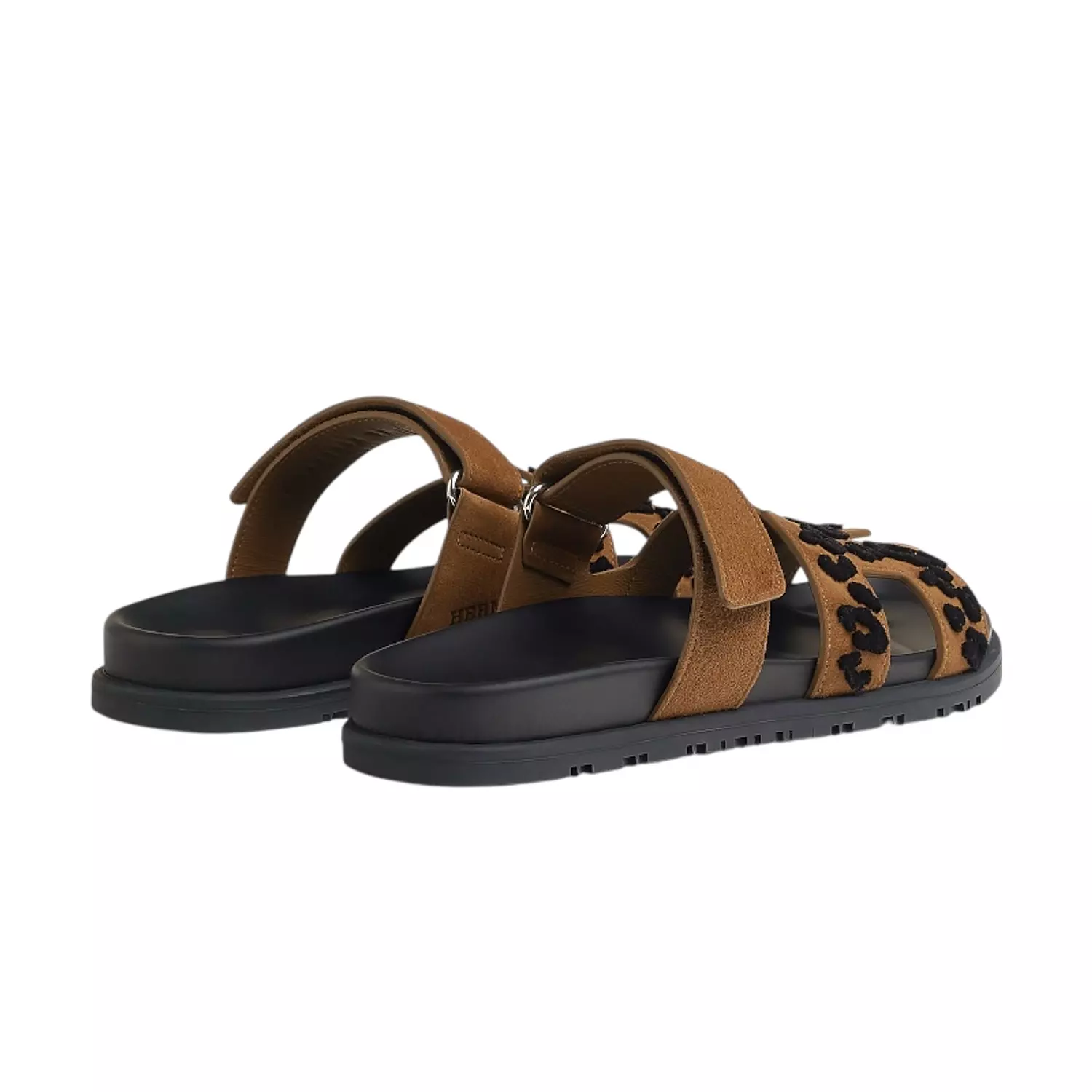 HERMES Suede Goatskin Tufted Leopard 1