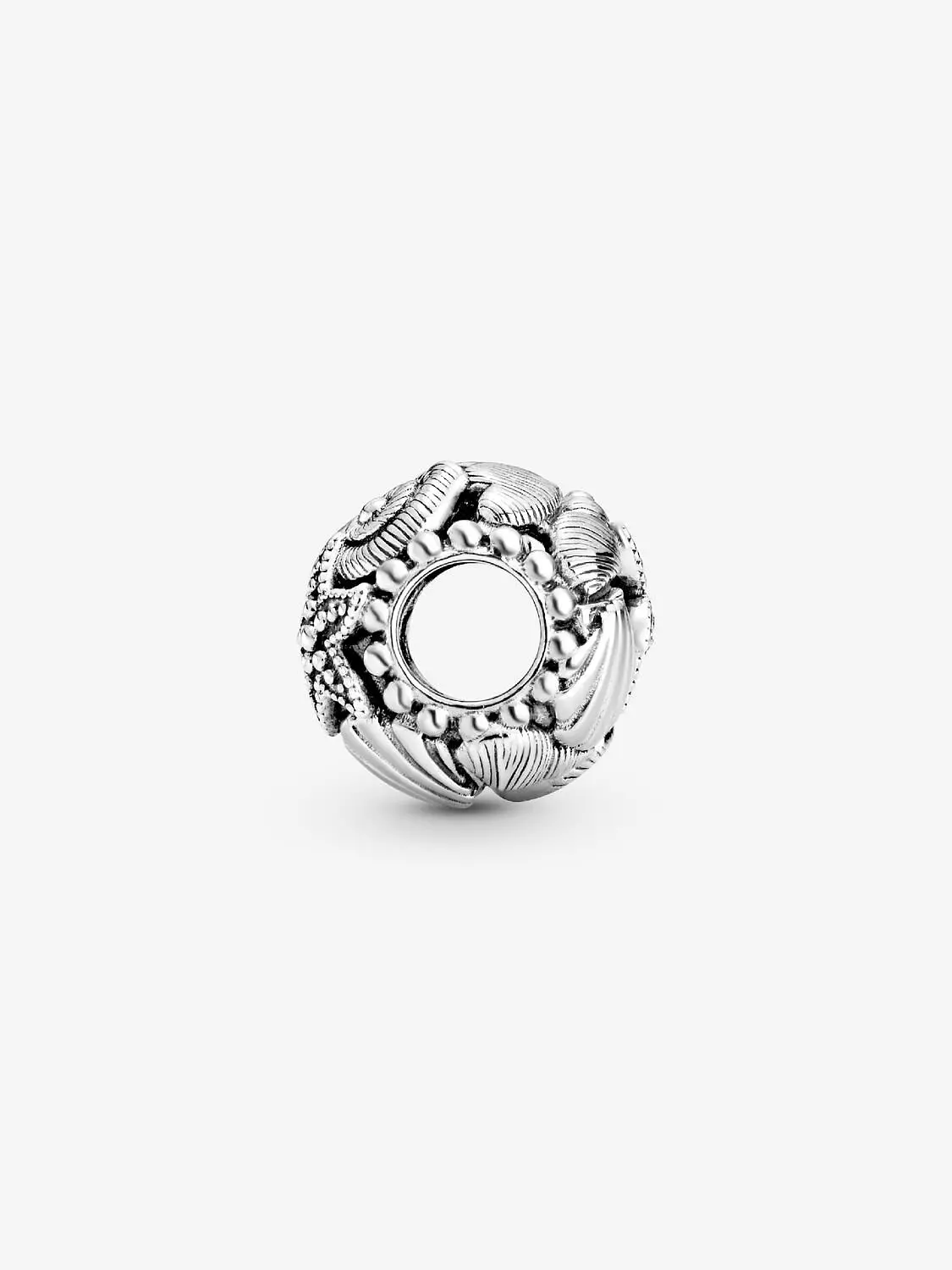 Openwork Starfish, Shells & Hearts Charm Sterling silver 3