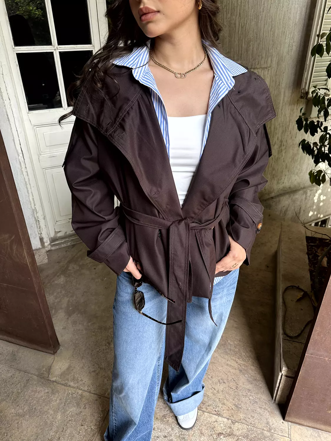 Cropped Trench Coat 5