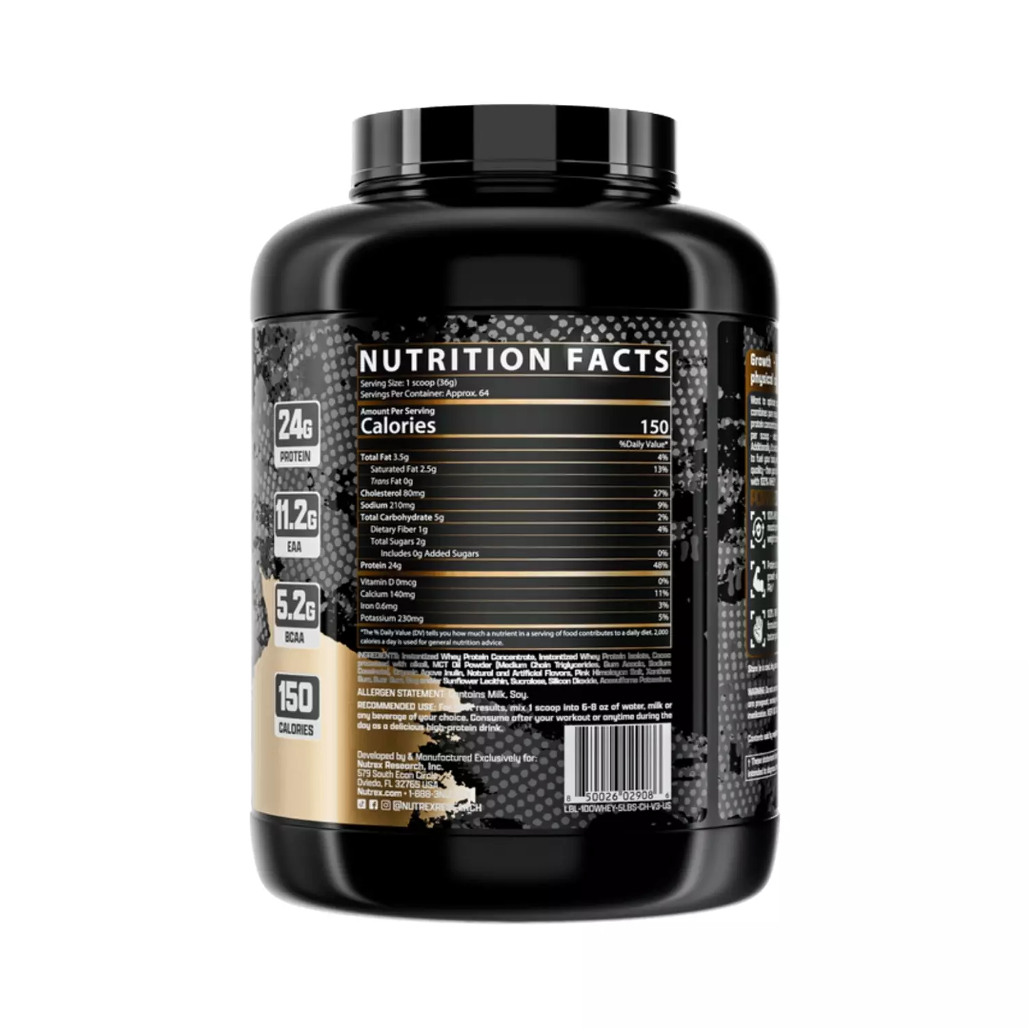 Nutrex Whey protein (64 servings, 2KG) hover image