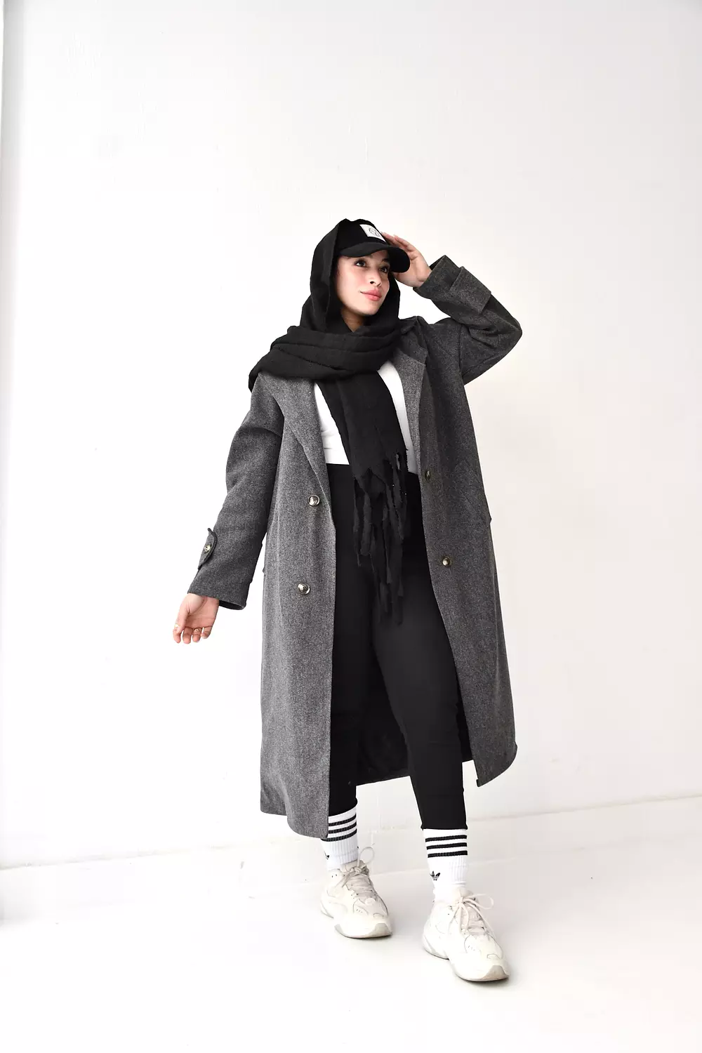 Gray wool coat  2