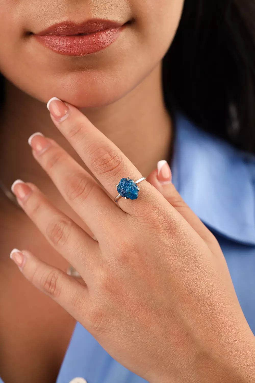 Raw Apatite ring image