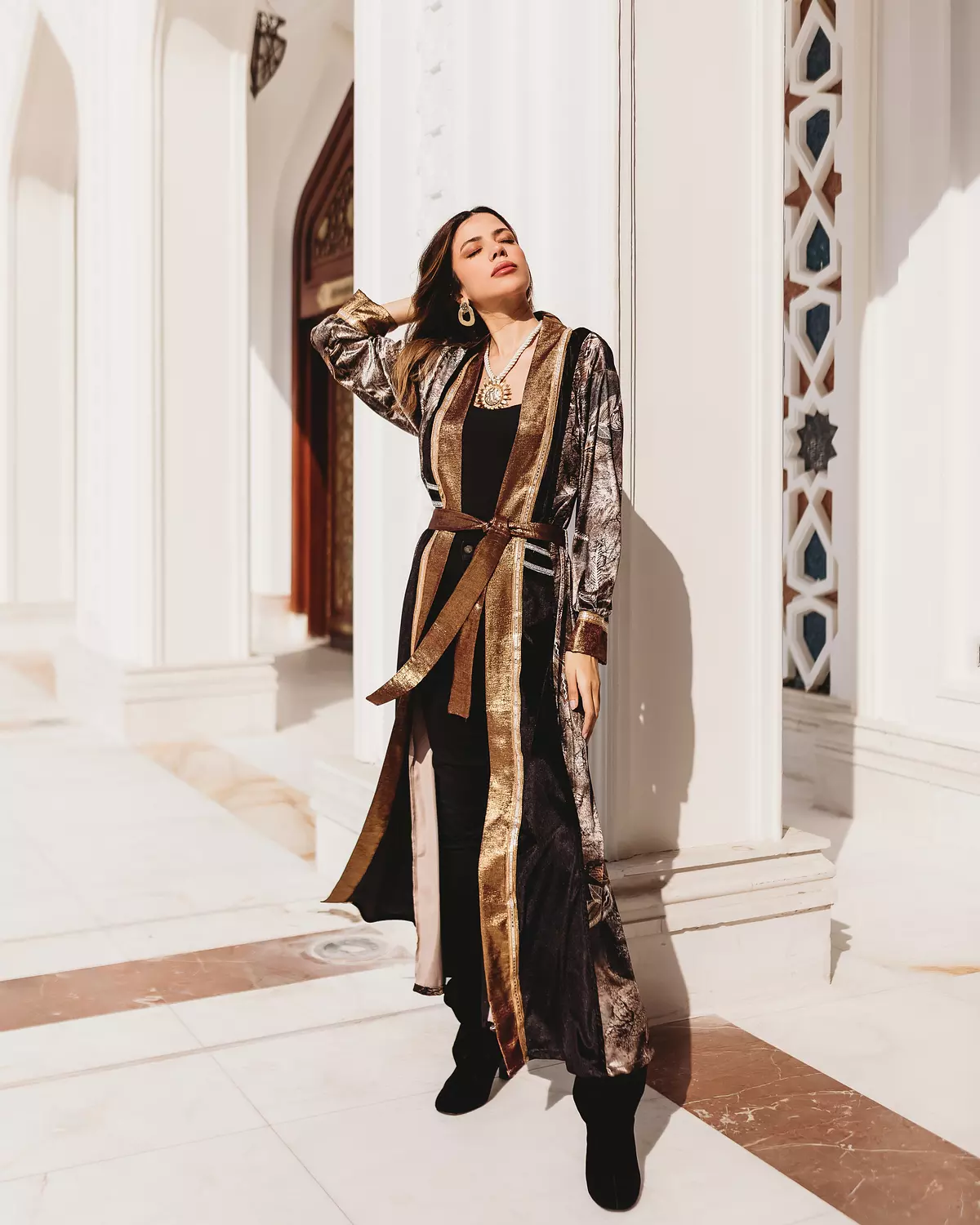 Brown Velvet Kaftan image
