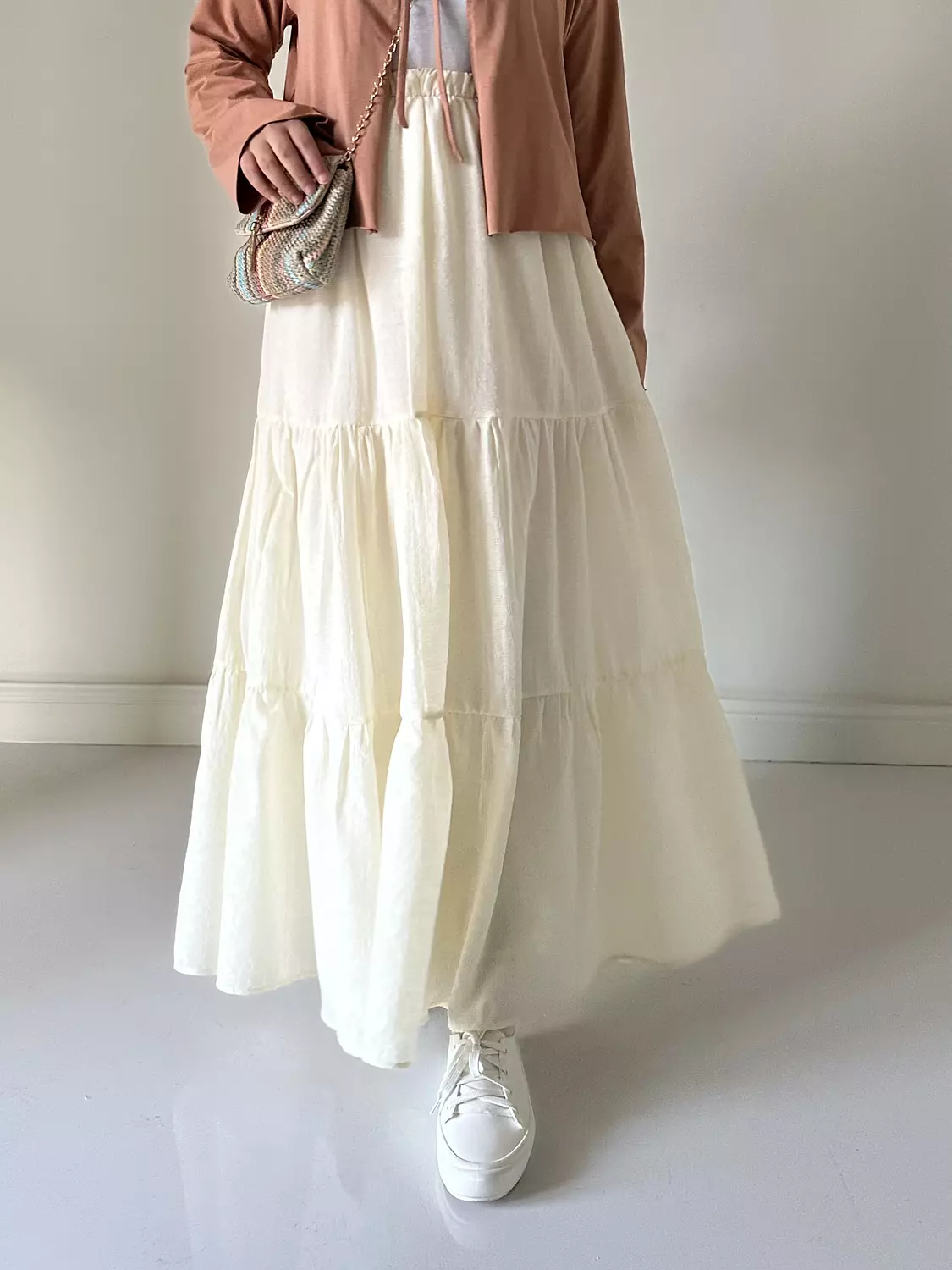 Voile linen ruffles skirt(T)  6
