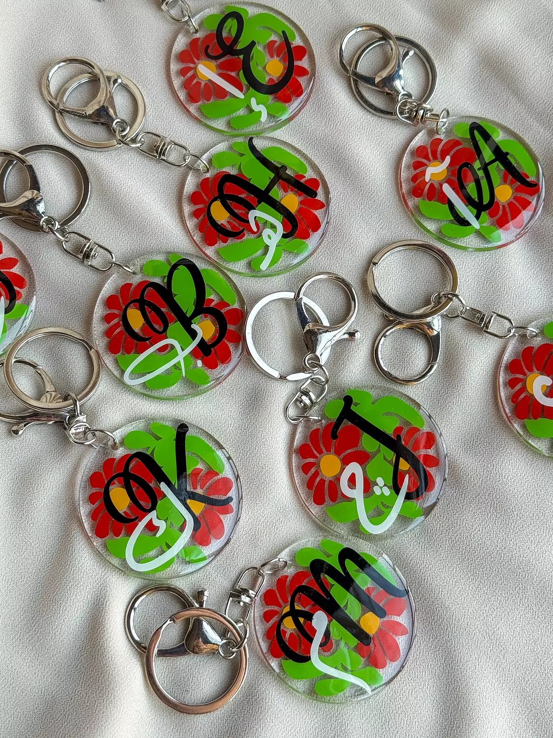 Tropical Arabic/English Acrylic Keychain ( By Order ) 2