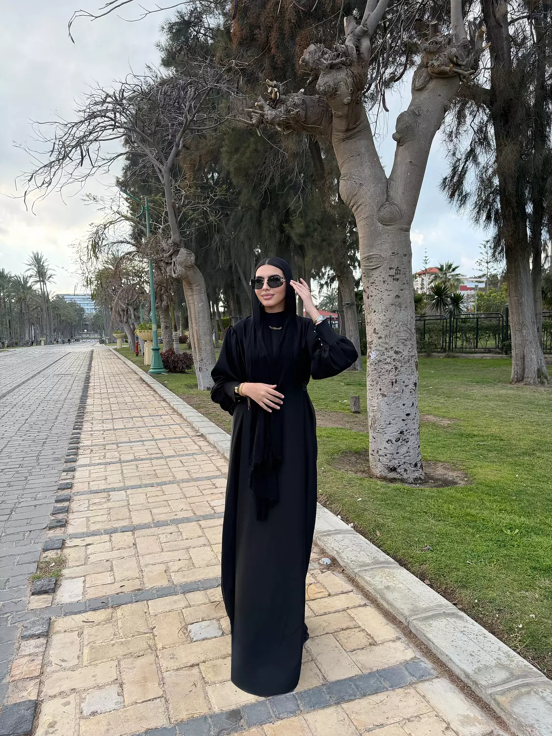 Modest Evening Dress – Elegant Satin Look 4