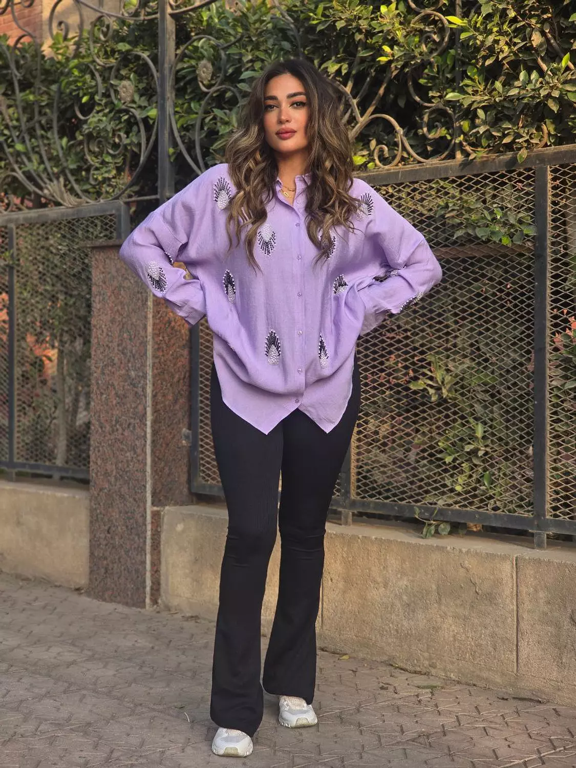 Plus Size Plain Flare Pants  image