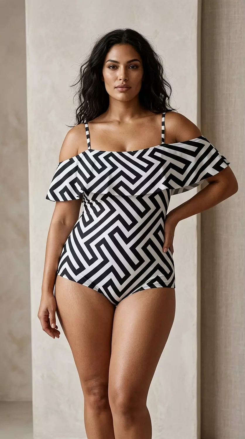 Off shoulder swimsuit  7