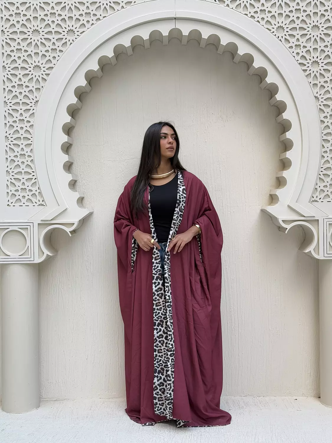 Double Face Leopard Kaftan 7
