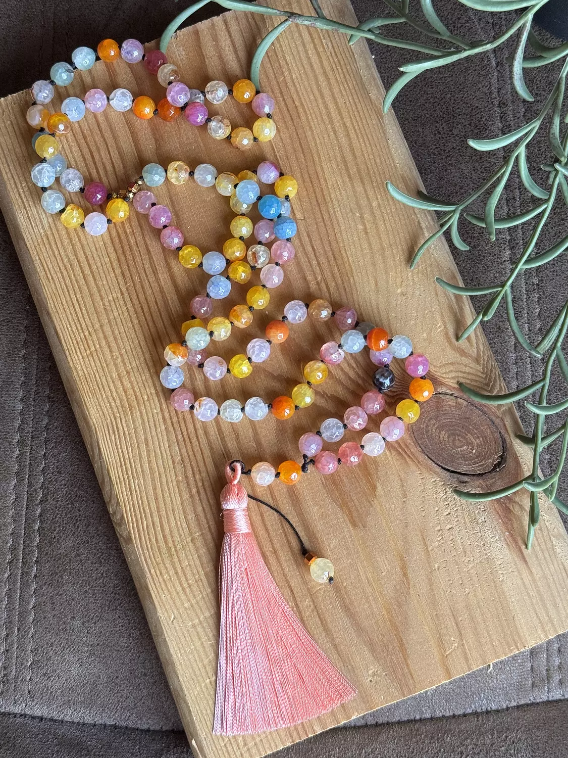 Knotted 99 Bead Rosary  " Summer Mix " ( By Order ) image