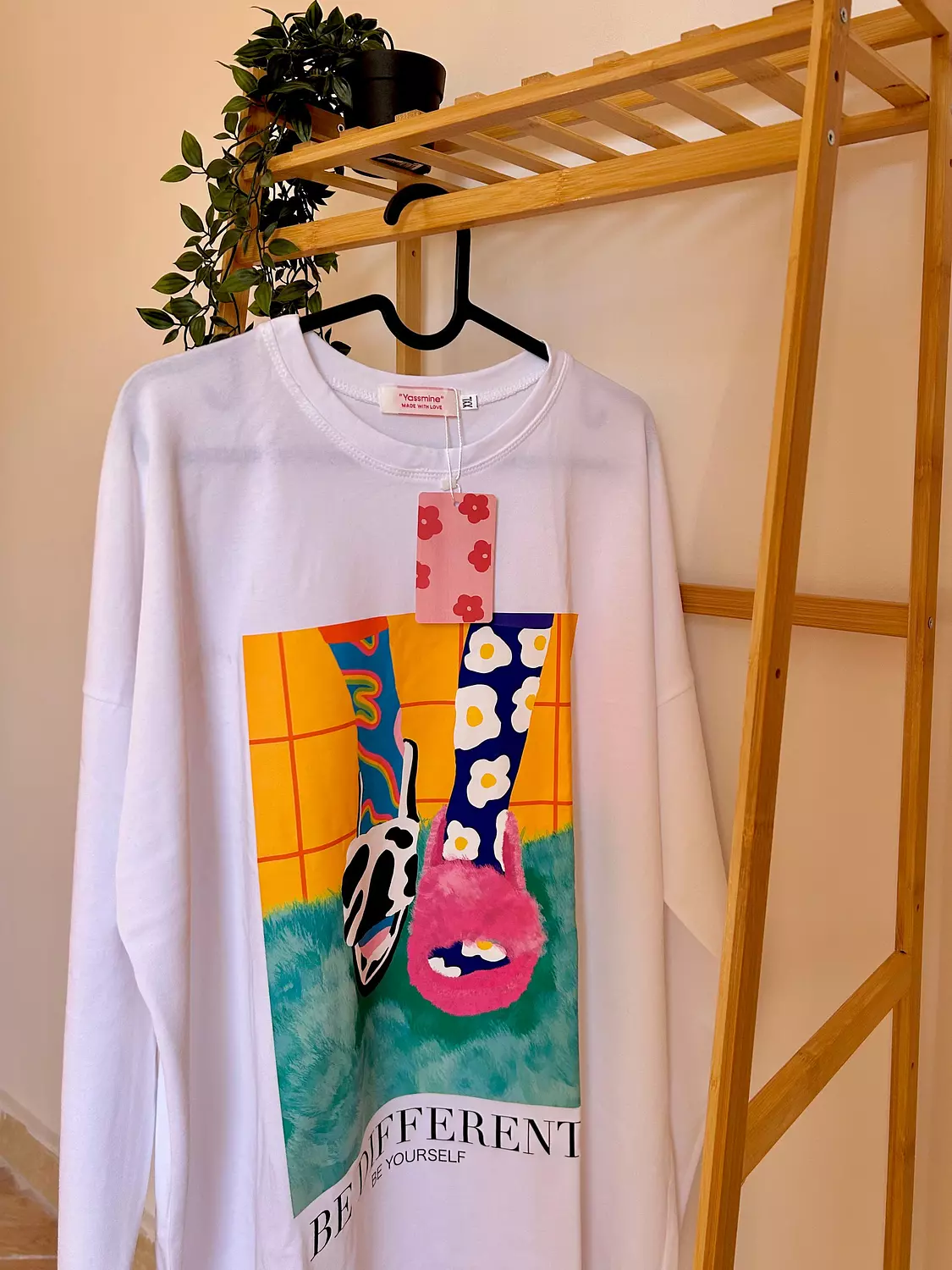 Painted cotton t-shirt  2