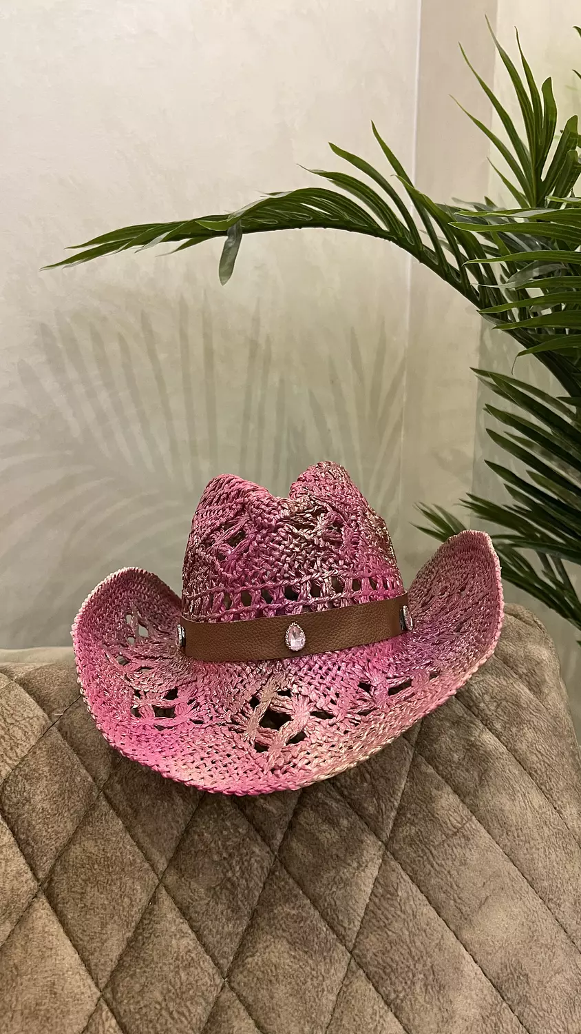Coral pink hat image