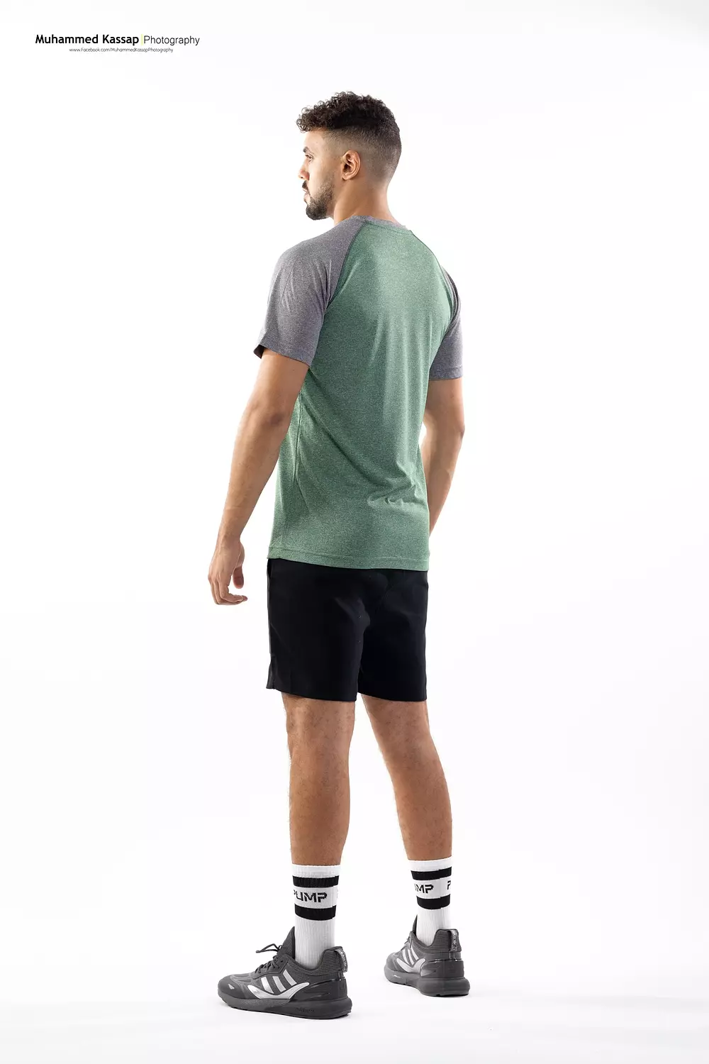 GREEN X GRAY CONTRAST TEE 5