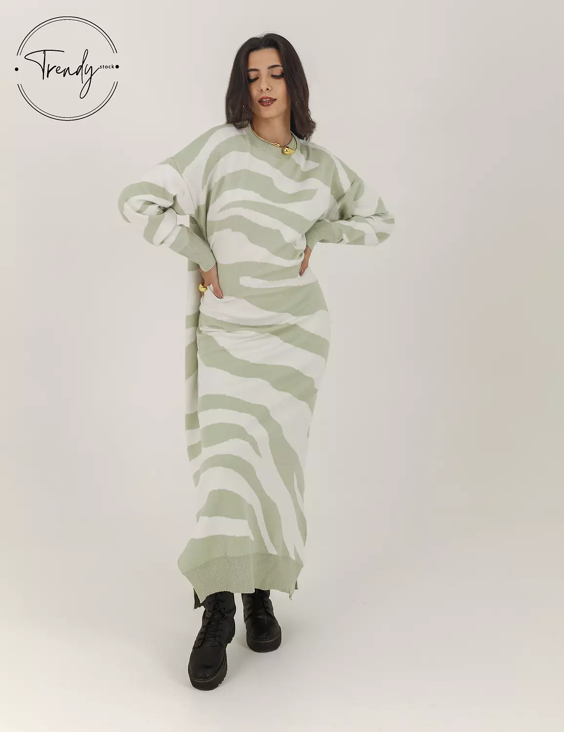 Wavy Mint Dress image
