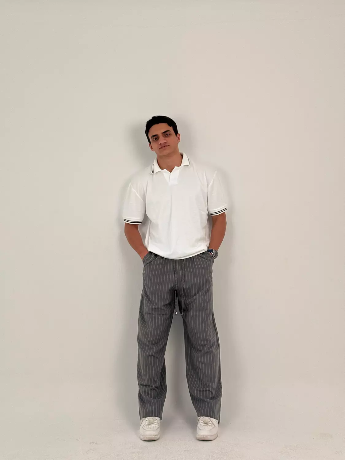 Wide Leg Stripped Pants - Men 2