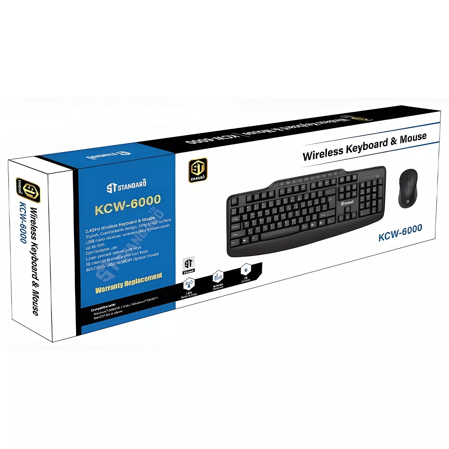 KCW-6000 Wireless Keyboard & Mouse, Black, Made in China 2