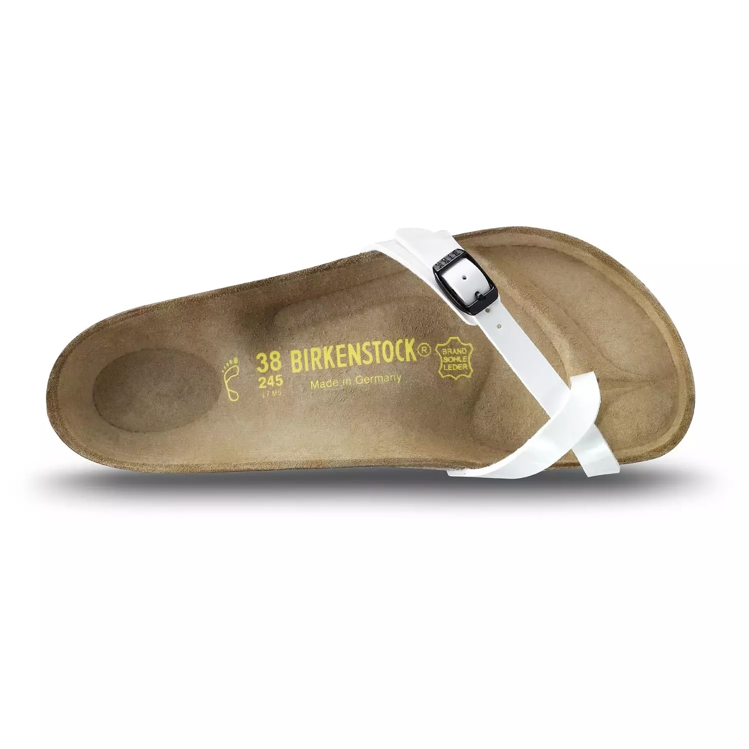 Birkenstock PIAZZA Birko-Flo White Patent 1