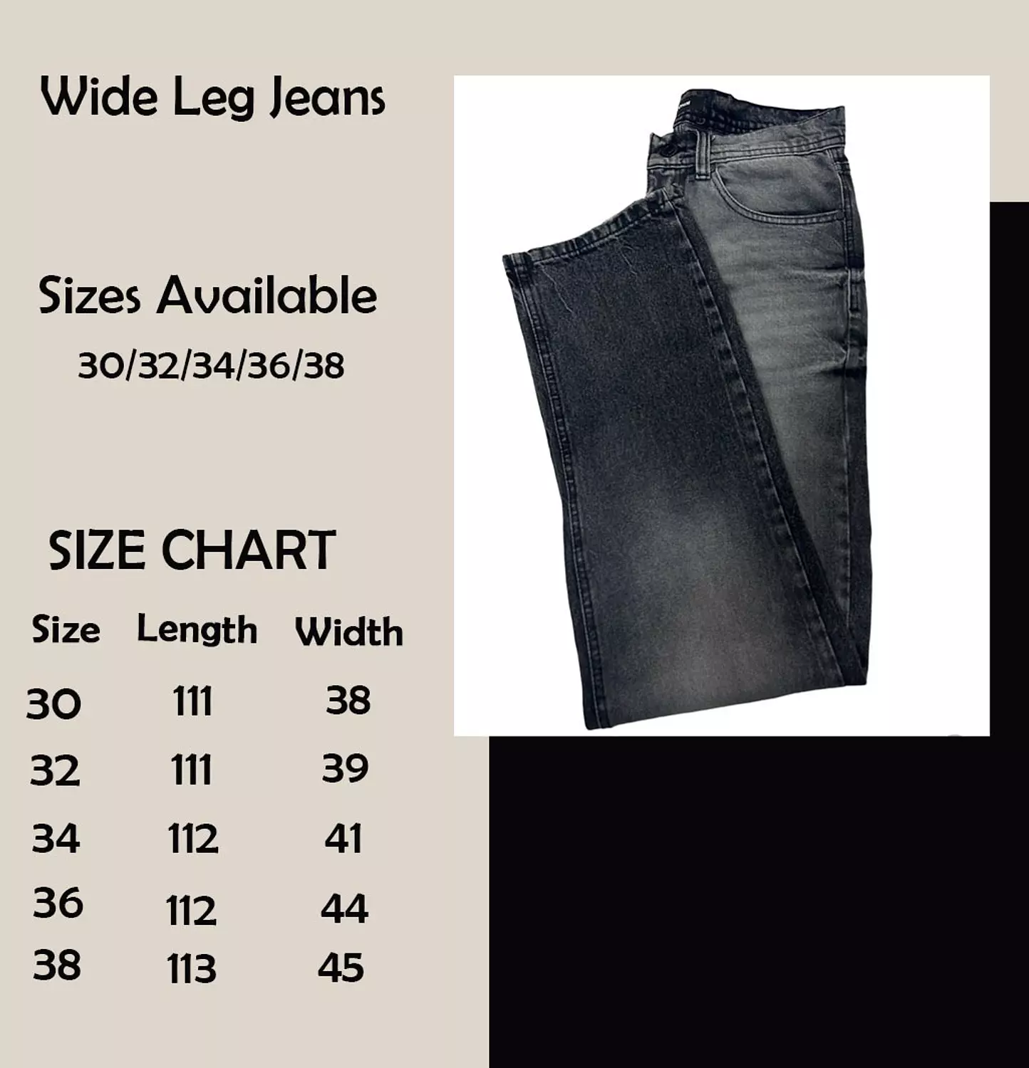 Dark-gray Wide leg Jeans  7