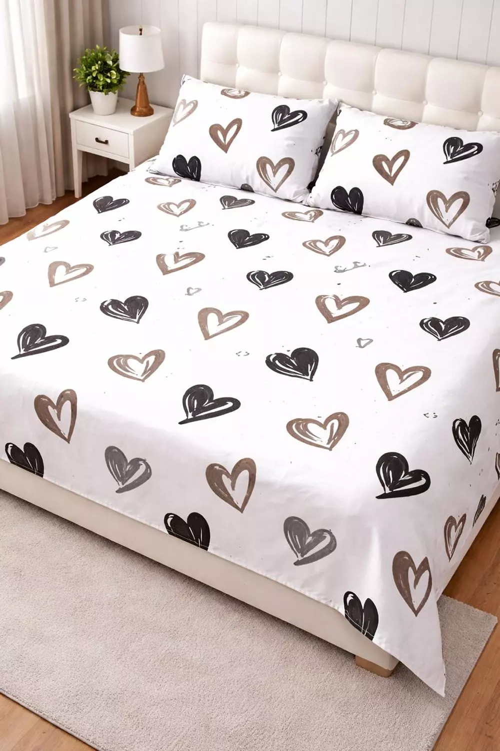 Turkish cotton bed sheet set bow image