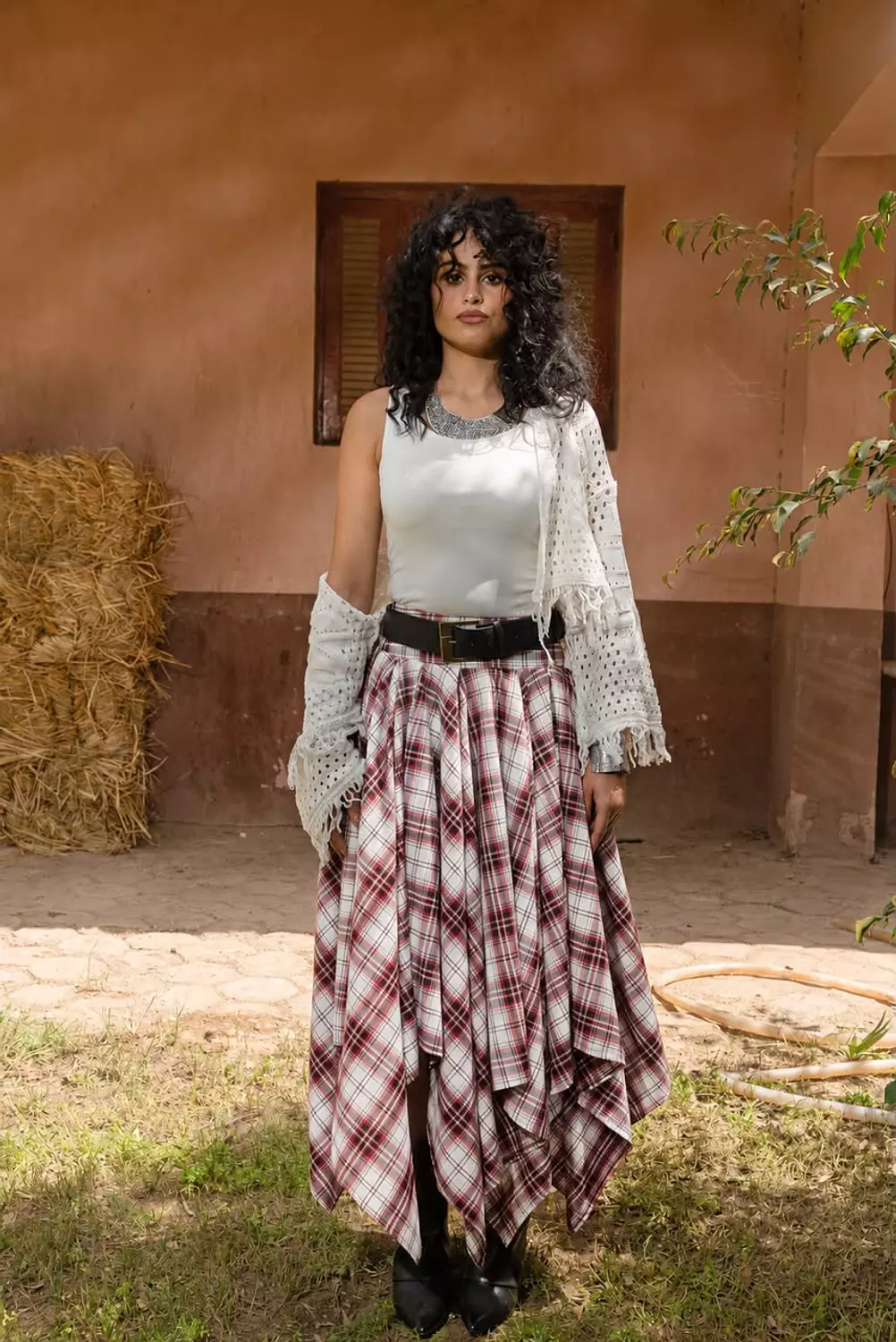 Karo boho skirt  1