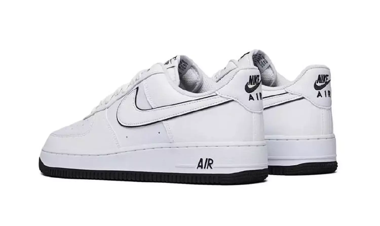 Nike Air Force 1'07 Low White Black Outline Swoosh 2