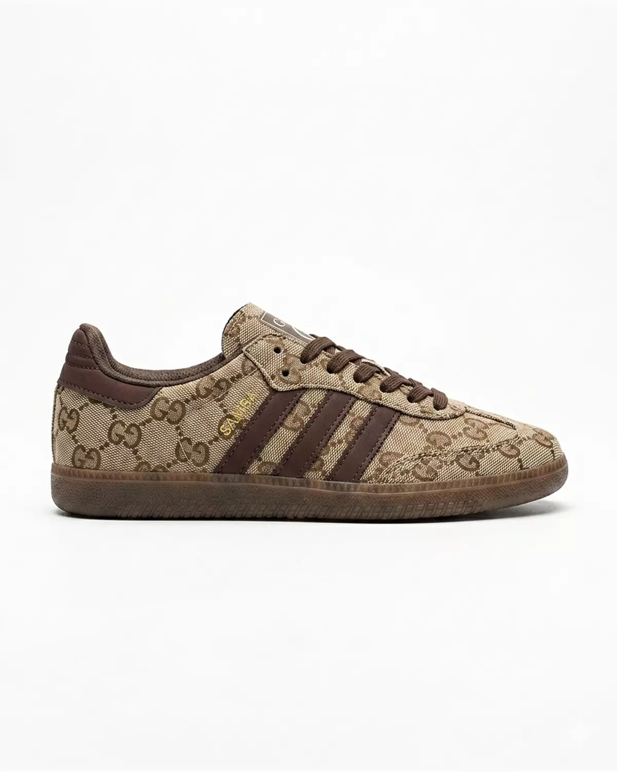 Women’s Samba Shoes – Brown Gucci Print 2