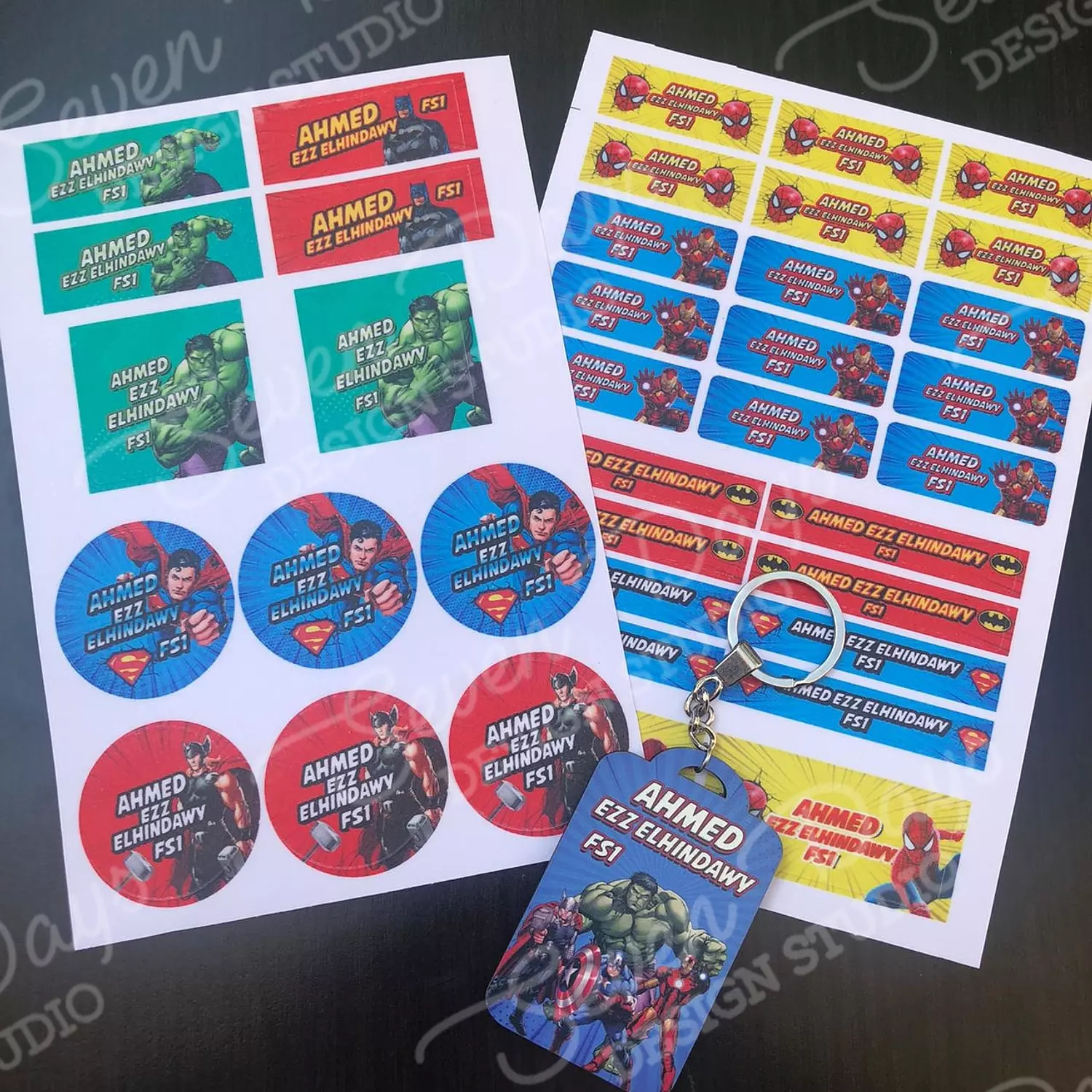 Marvel School Labels 3