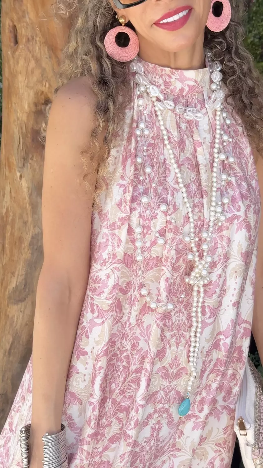 Floral Linen Dress (3197 / 1146-1) hover image