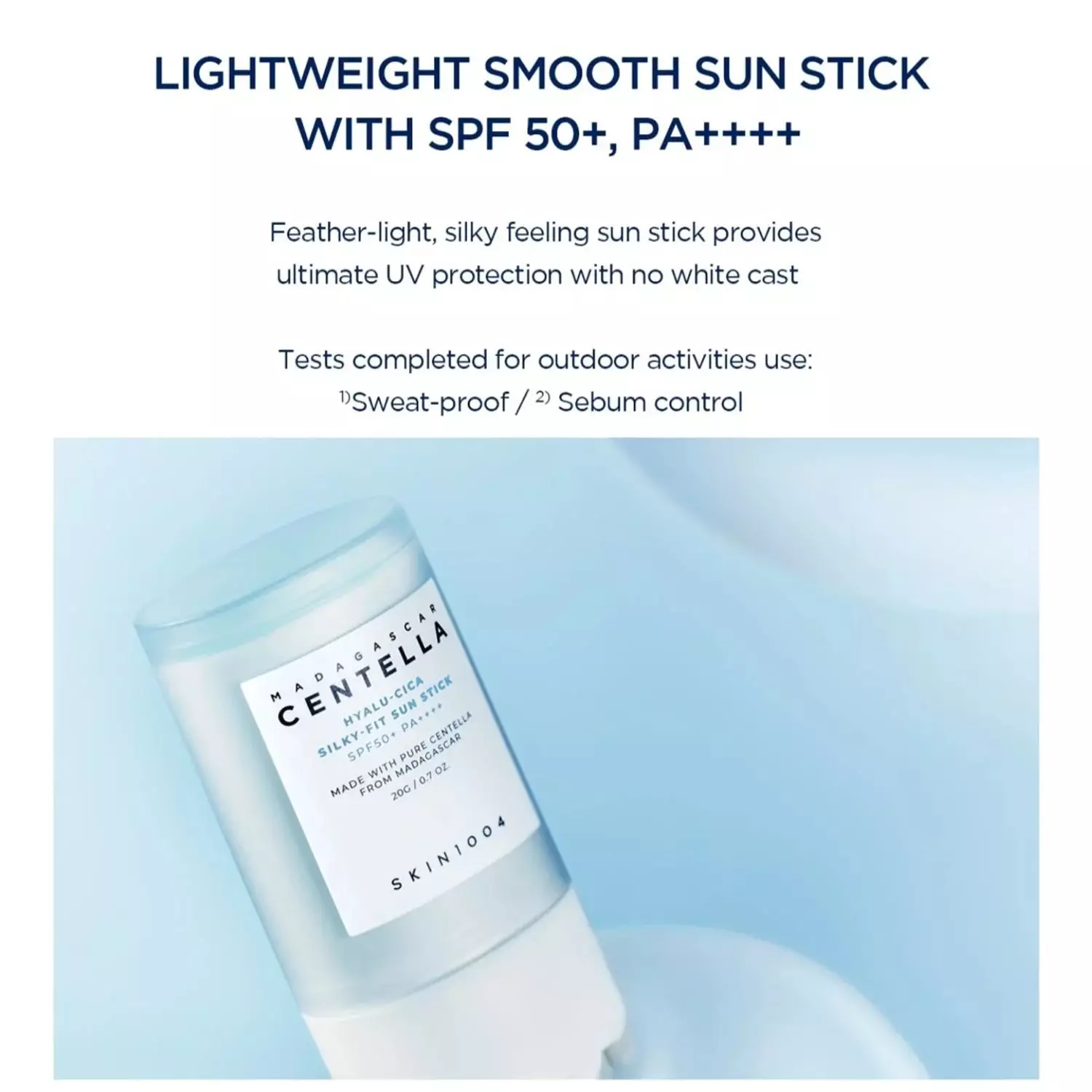 Skin1004 - Madagascar Centella Hyalu-Cica Silky-Fit Sun Stick SPF 50+ PA++++ 20g hover image