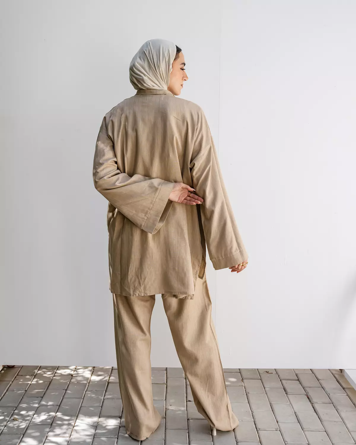 Linen Set in Beige 2