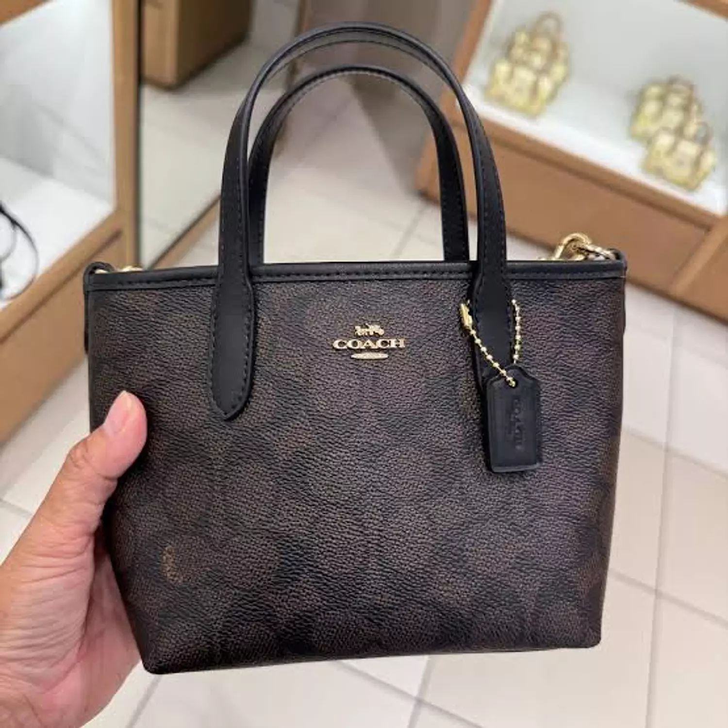Coach City Mini Tote Bag In Signature Canvas 1