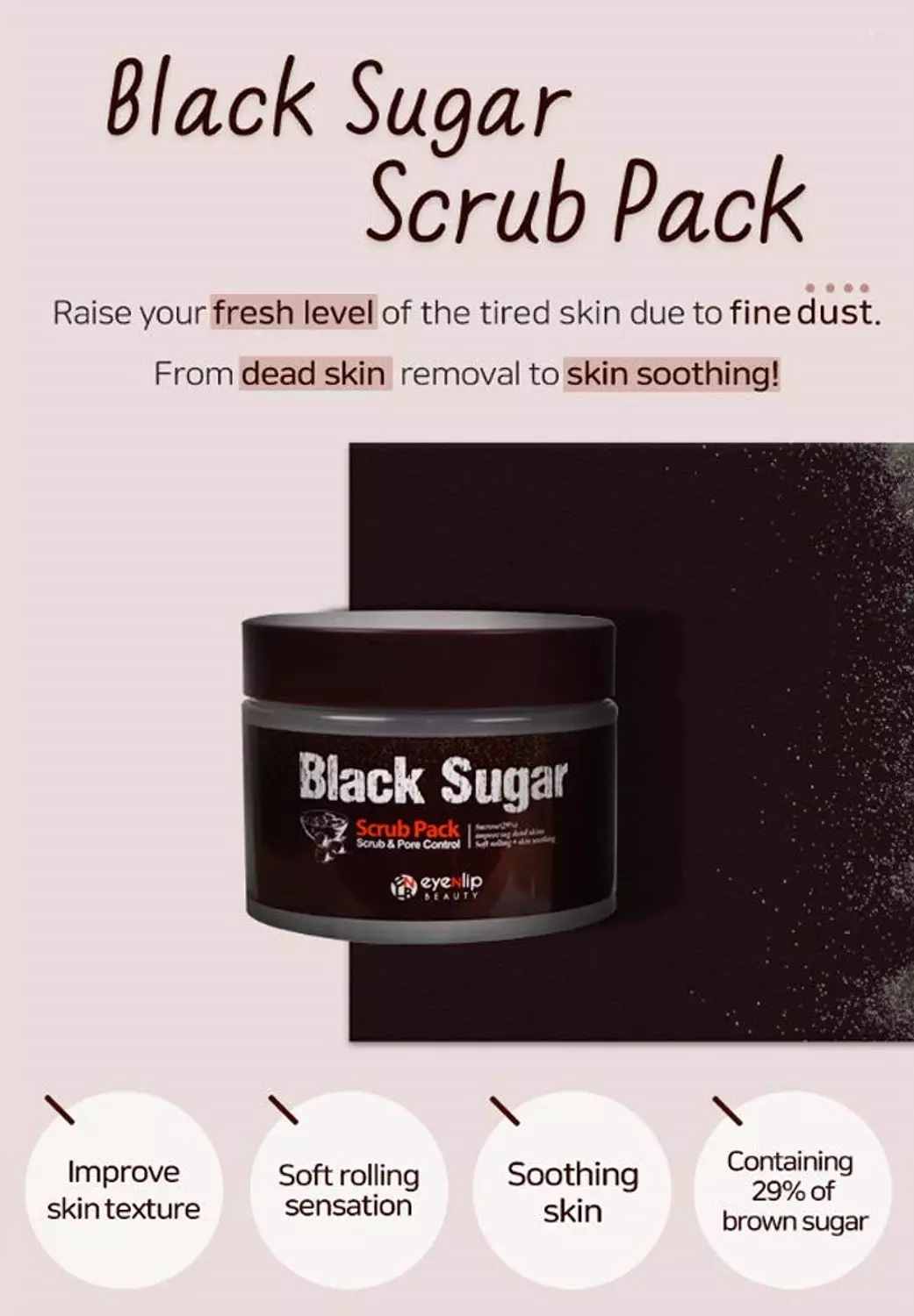 Eyenlip Black Sugar Scrub Pack 100 Ml 3