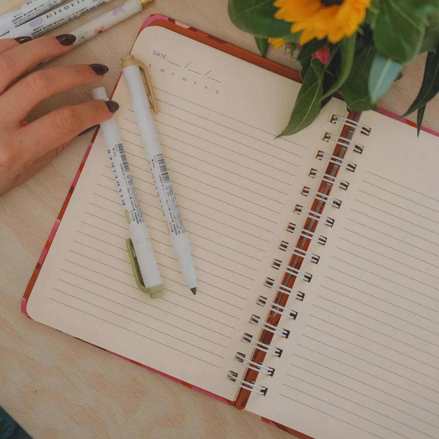 Wild Bloom Lined Notebook — Spiral hover image