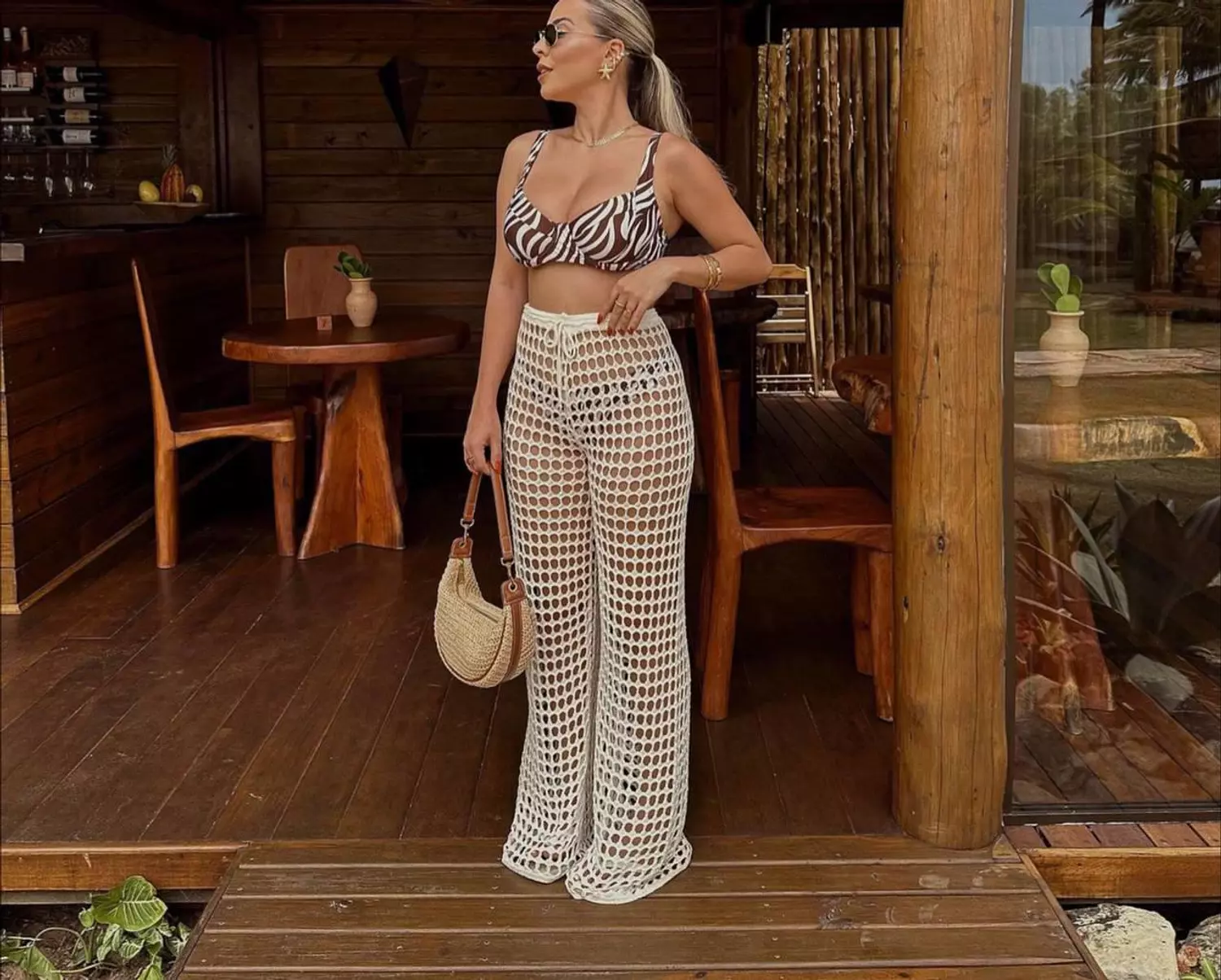 knitted mesh pants 2