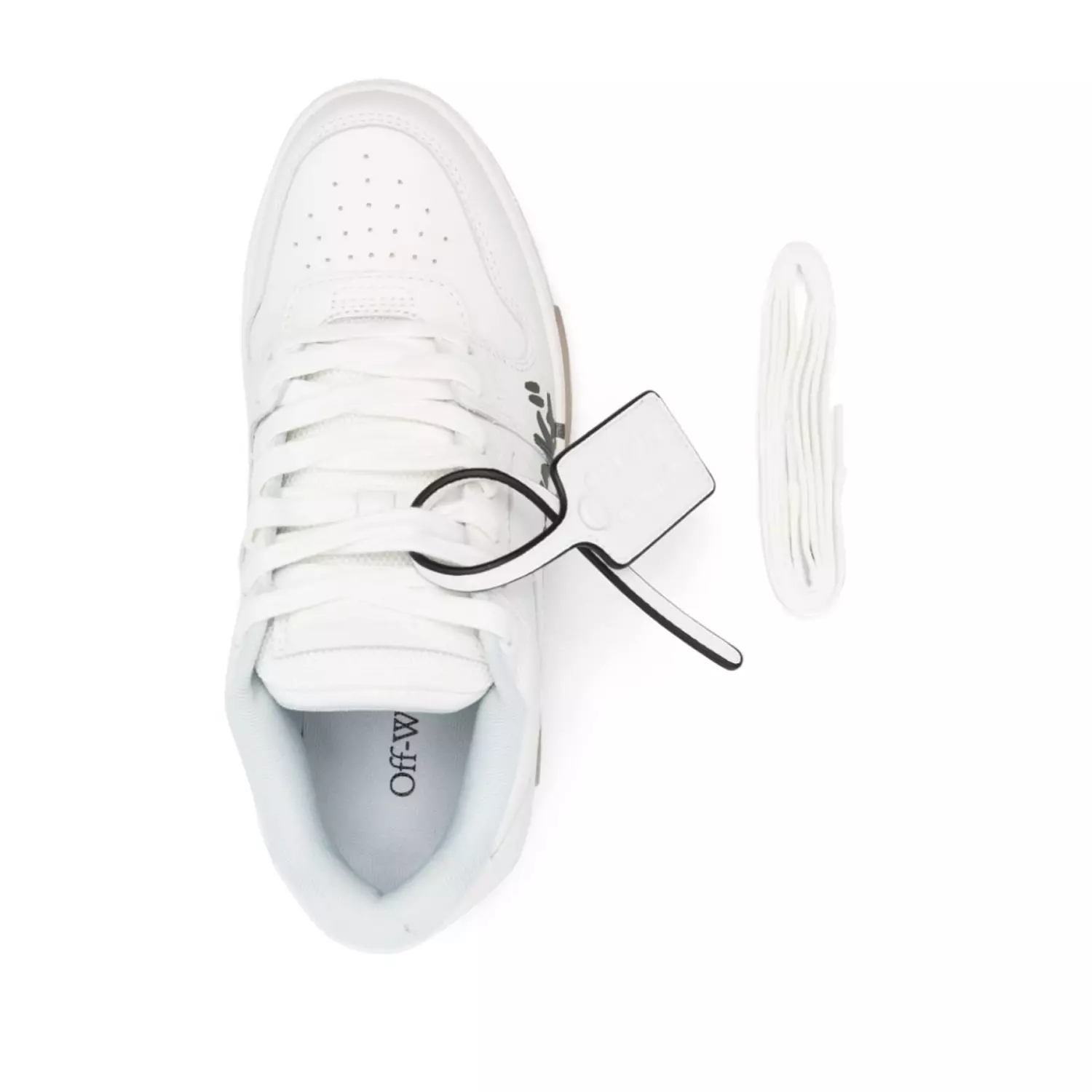 OFF-WHITE Out Of Office OOO Low Tops For Walking White Black 3