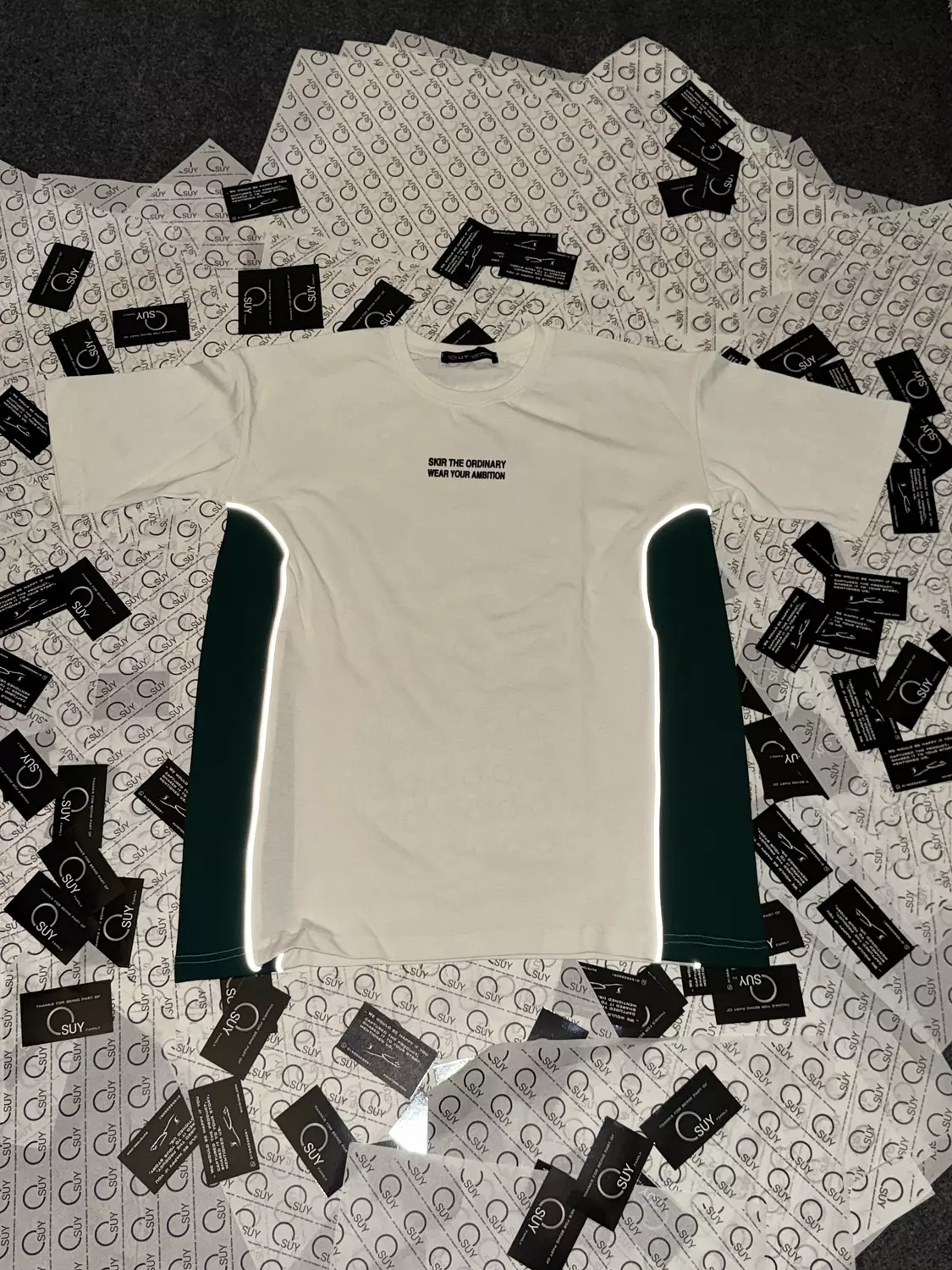 Over size Premium T-shirt _ Reflect _ White (green) image