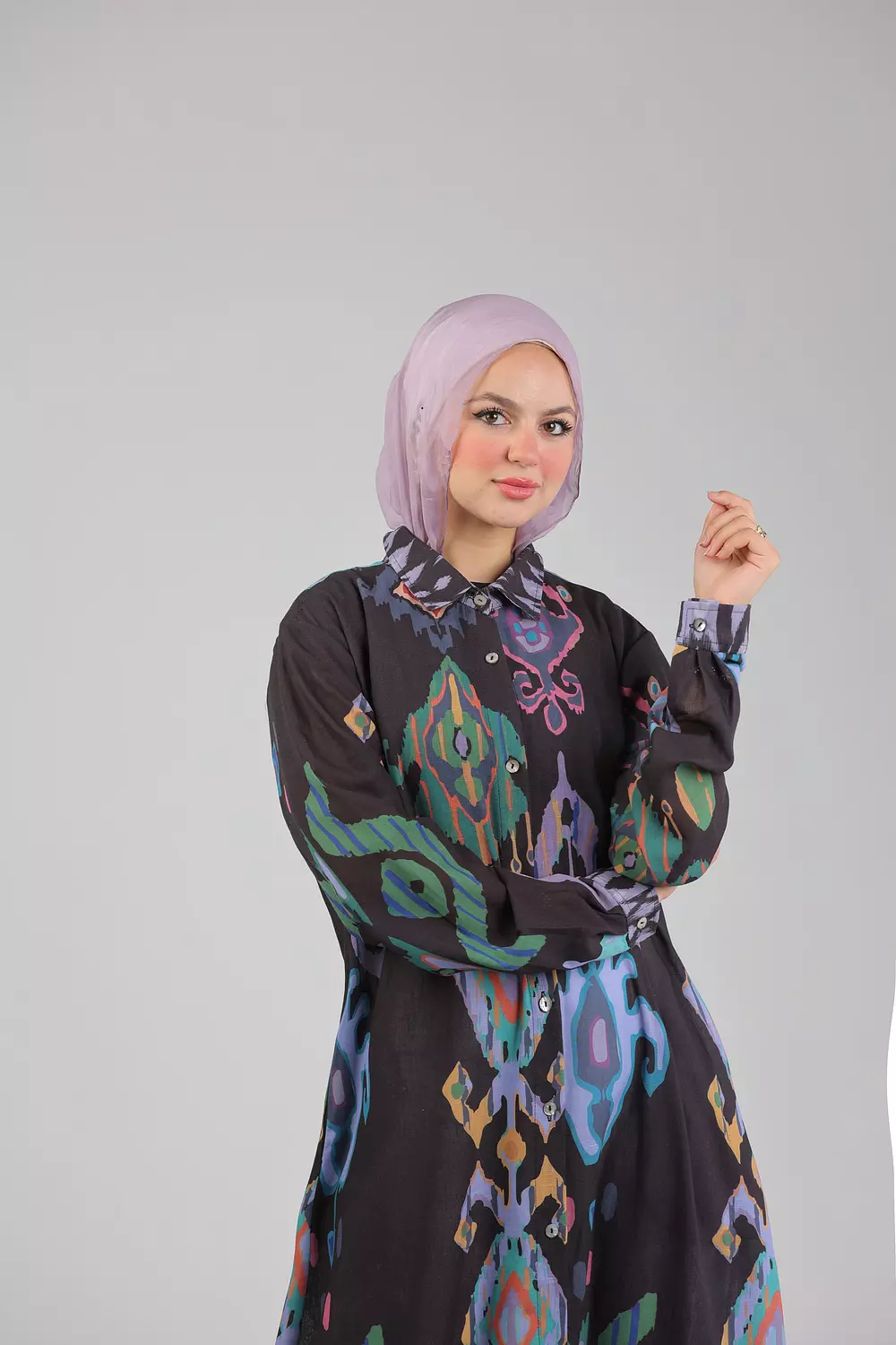 Damask Black dress 6