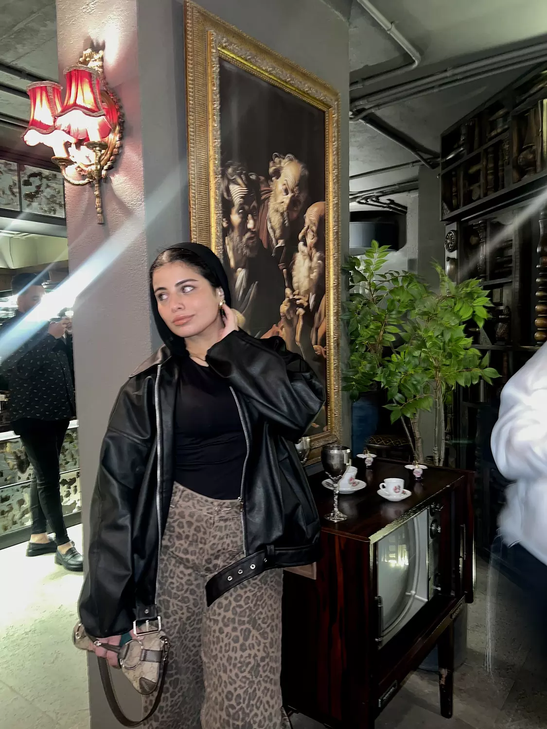 casual leather jacket image