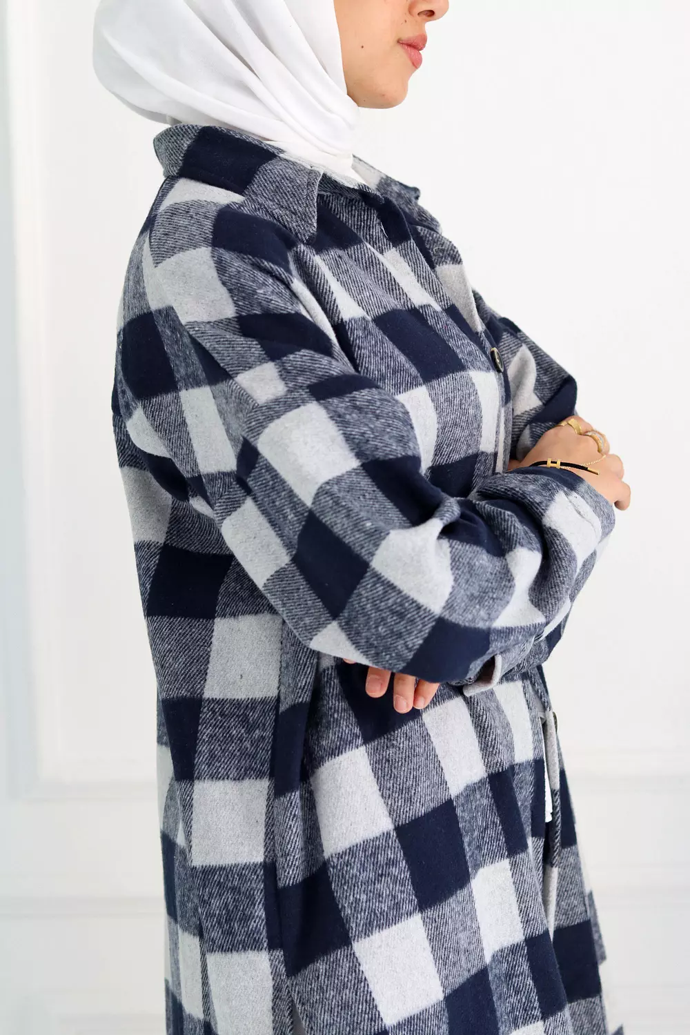 Blue Checkered Oversize Shirt 8