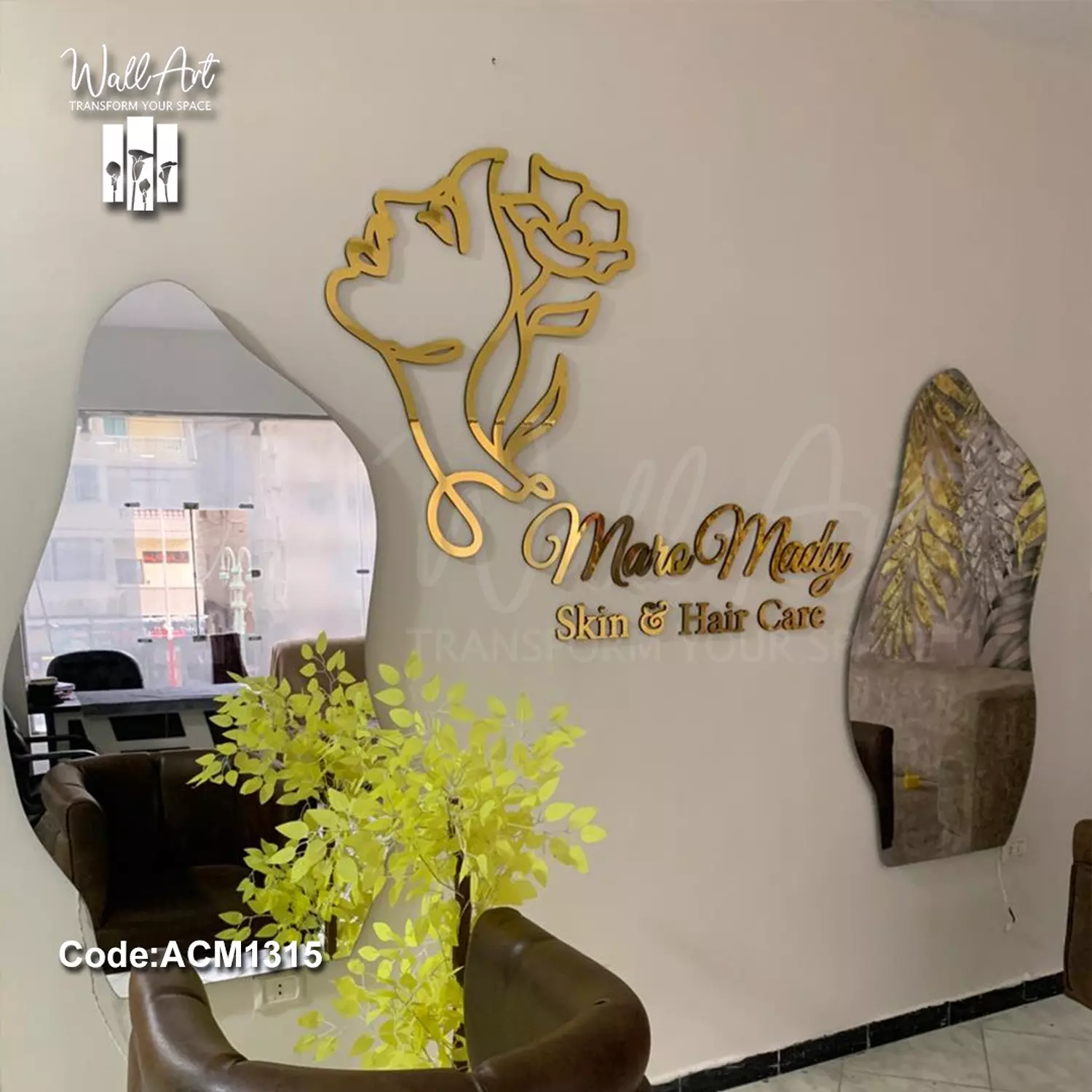 ACM1315- Golden Acrylic Logo   4