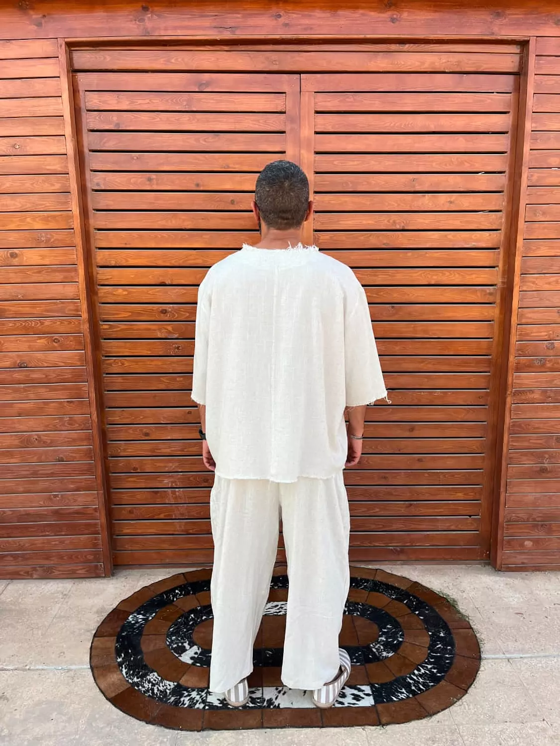 Beige Linen Ritual T-Shirt  5