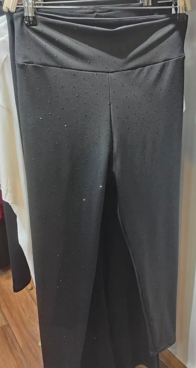 Black shaper pants with rhinestones  2