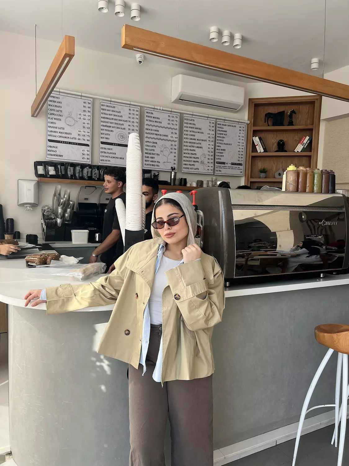 high neck cropped trench  13