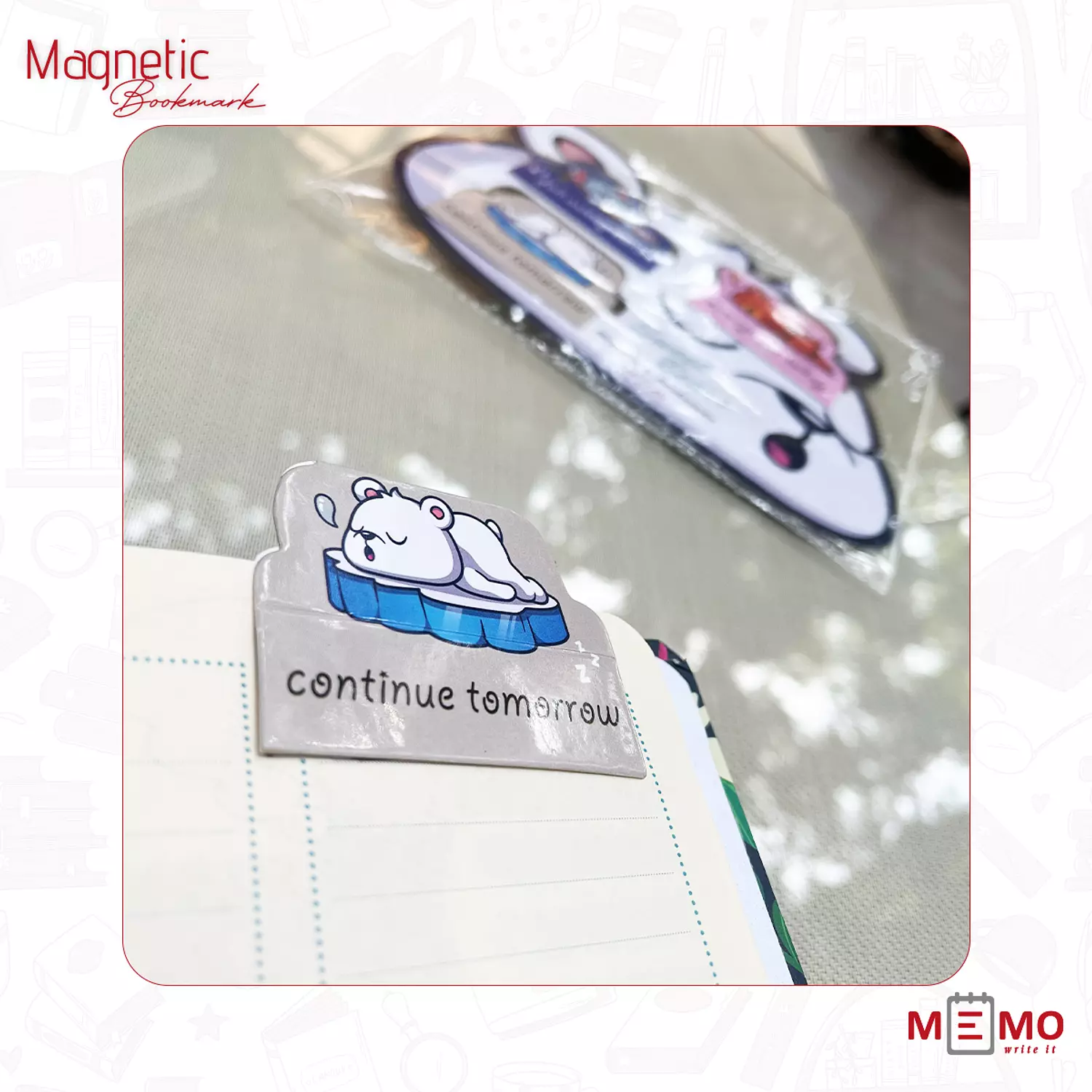 Memo  Magnetic Bookmarks "Sweet Bears" (3 pcs) 2