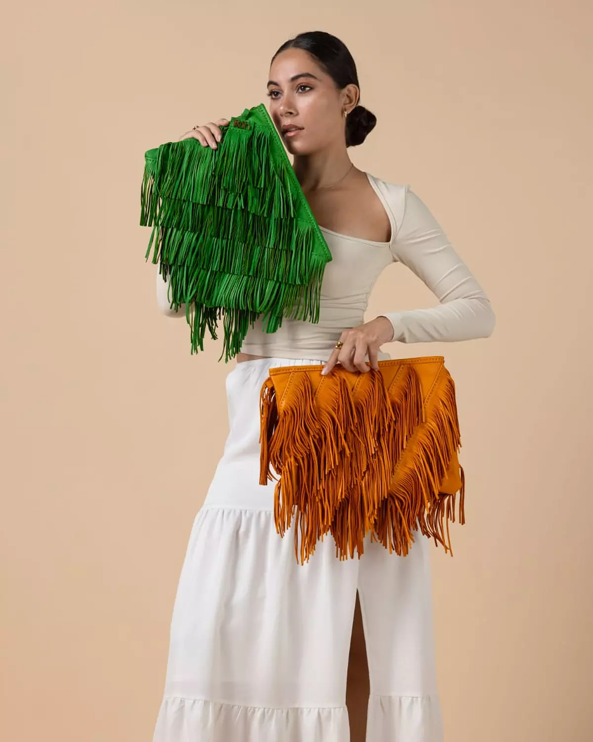 The Side Fringes Clutch image